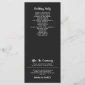 Rustige Waterverf Roze Floral Wedding Programmakaart (Achterkant)