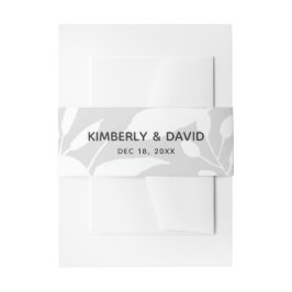 Rustige Waterverf Roze Floral Wedding Uitnodigingen Wikkel