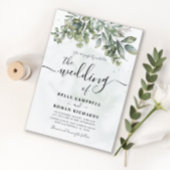 Rustige Waterverf Sage Green Eucalyptus Wedding Kaart