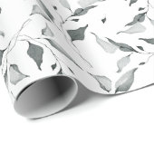 Rustige Waterverf Sage Green Foliage Cadeaupapier (Rol Hoek)