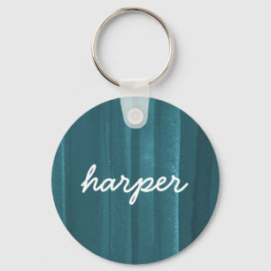 Rustige Waterverf Script Name PersonalizedKeychain Sleutelhanger