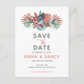 Rustige Waterverf Seashells Starfish Beach Wedding Aankondigingskaart (Voorkant)