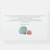 Rustige Waterverf Seashells Starfish Beach Wedding Gastenboek (Achterkant)