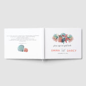 Rustige Waterverf Seashells Starfish Beach Wedding Gastenboek (Volledig)