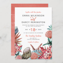 Rustige Waterverf Seashells Starfish Beach Wedding