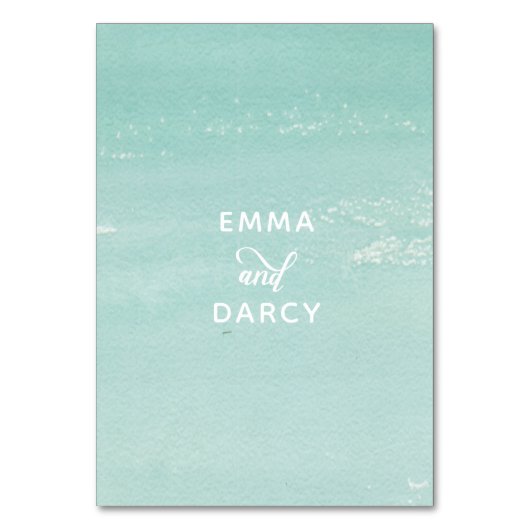 Rustige Waterverf Seashells Starfish Beach Wedding Kaart (Achterkant)