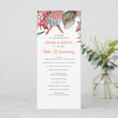 Rustige Waterverf Seashells Starfish Beach Wedding Programmakaart (Staand voorkant)