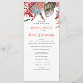 Rustige Waterverf Seashells Starfish Beach Wedding Programmakaart (Voorkant)