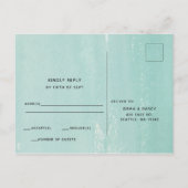 Rustige Waterverf Seashells Starfish Beach Wedding Uitnodiging Briefkaart (Achterkant)
