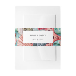 Rustige Waterverf Seashells Starfish Beach Wedding Uitnodigingen Wikkel