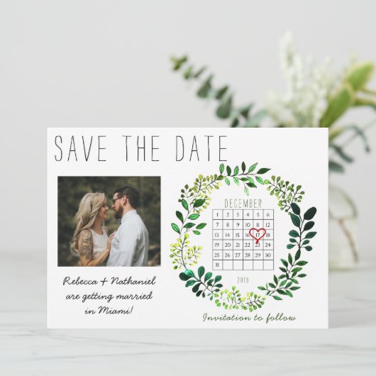 Rustige Waterverf Sla het begin van de kalender va Aankondiging (Staand voorkant)