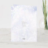 Rustige Waterverf Snowflakes Blue Winter Wedding Bedankkaart (Achterkant)