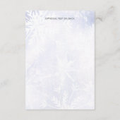Rustige Waterverf Snowflakes Blue Winter Wedding Informatiekaartje (Achterkant)