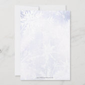 Rustige Waterverf Snowflakes Blue Winter Wedding Kaart (Achterkant)