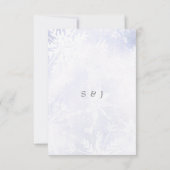 Rustige Waterverf Snowflakes Blue Winter Wedding RSVP Kaartje (Achterkant)