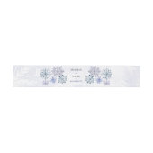 Rustige Waterverf Snowflakes Blue Winter Wedding Uitnodigingen Wikkel (Vlak)