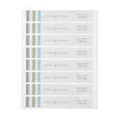 Rustige waterverf streept nautische strandbruiloft (Vel)