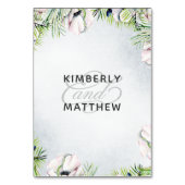 Rustige Waterverf Stusty Blue Natuur Floral Weddin Kaart (Achterkant)