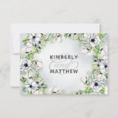 Rustige Waterverf Stusty Blue Natuur Floral Weddin RSVP Kaartje (Achterkant)
