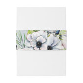 Rustige Waterverf Stusty Blue Natuur Floral Weddin Uitnodigingen Wikkel (Achterkant Voorbeeld)