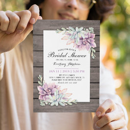 Rustige Waterverf Succulent Floral Vrijgezellenfee Kaart