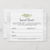 Rustige Waterverf Succulent Gift Certificate Kaart (Achterkant)