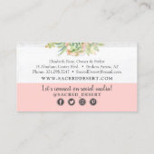 Rustige Waterverf Succulente Cactus Social Media Visitekaartje (Achterkant)