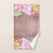 Rustige Waterverf Succulenten Bad Handdoek (Handdoek)