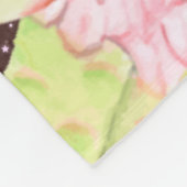 Rustige Waterverf Succulenten Fleece Deken (Hoek)