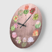 Rustige Waterverf Succulenten Grote Klok (Hoek)