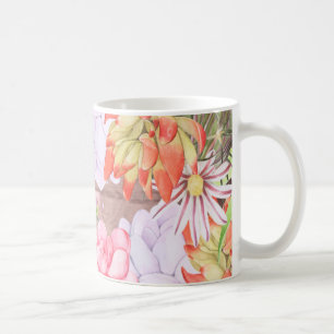 Rustige Waterverf Succulenten Koffiemok
