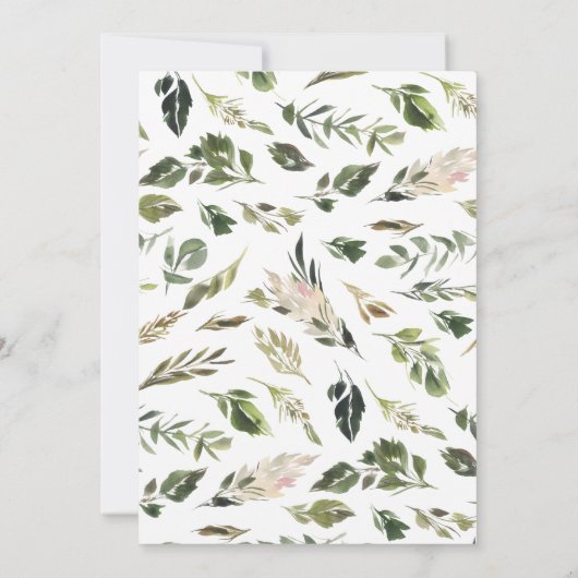 Rustige Waterverf Tabel instelling repetitief dine Aankondiging (Achterkant)