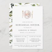 Rustige Waterverf Tabel instelling repetitief dine Aankondiging (Voorkant / Achterkant)