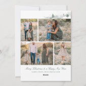 Rustige Waterverf Trees Elegant Green Holiday Card Feestdagenkaart (Achterkant)