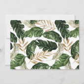 Rustige Waterverf Tropische bladeren eerste verjaa Kaart (Achterkant)