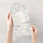 Rustige waterverf van de olievlek all in one uitnodiging (Afscheurbaar)