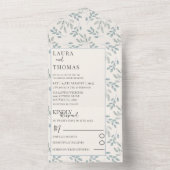 Rustige waterverf van de olievlek all in one uitnodiging (Binnen)