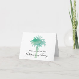 Rustige Waterverf | van de Palm dankt u Bedankkaart