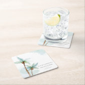 Rustige Waterverf van de tropische bekerpalm Kartonnen Onderzetters (Insitu)