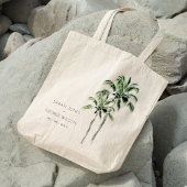 Rustige Waterverf van de tropische bekerpalm Tote Bag