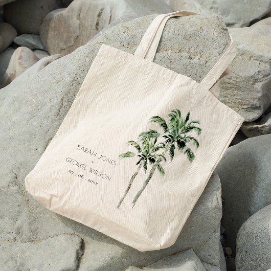 Rustige Waterverf van de tropische bekerpalm Tote Bag