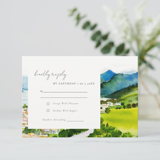 Rustige Waterverf van het Bodenmeer Informatiekaartje (Staand voorkant)