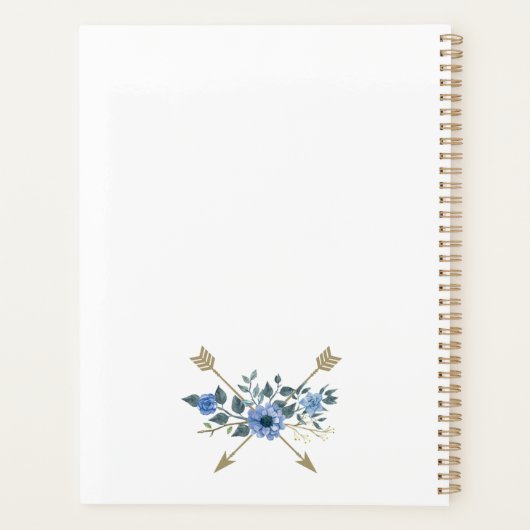 Rustige Waterverf van hout en Bohemen Planner (Achterkant)