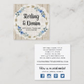 Rustige Waterverf van hout en Bohemen Vierkante Visitekaartje (Voorkant / Achterkant)