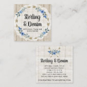 Rustige Waterverf van hout en Bohemen Vierkante Visitekaartje (Voorkant / Achterkant)