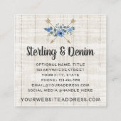 Rustige Waterverf van hout en Bohemen Vierkante Visitekaartje (Achterkant)