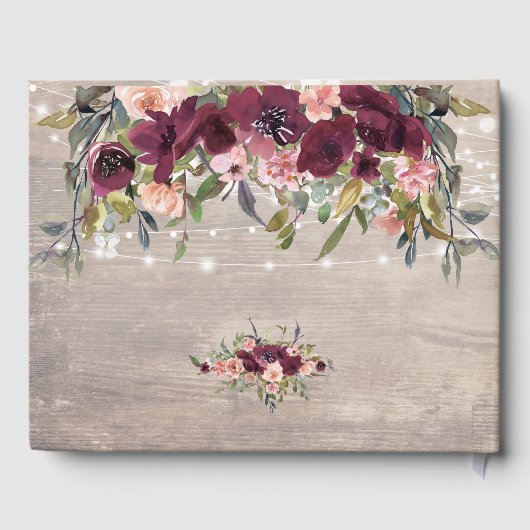 Rustige Waterverf van hout Gastenboek (Achterkant)