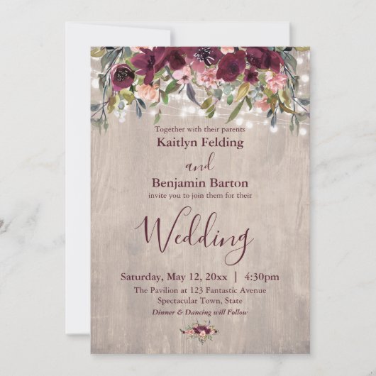 Rustige Waterverf van hout Kaart (Voorkant)