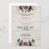 Rustige Waterverf van hout Kaart (Voorkant / Achterkant)