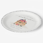 Rustige Waterverf van perskoeken en perskoeken Papieren Bordje (Gekanteld)